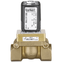 Burkert Servo-Assisted 2/2-Way Piston Valve, 5404